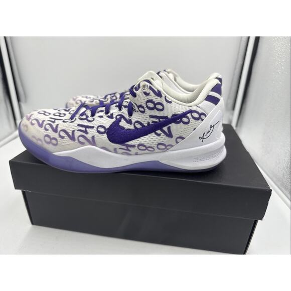 Size 5.5 (GS) - Nike Kobe 8 Protro Low White Metallic Gold bs940 - Picture 2 of 6